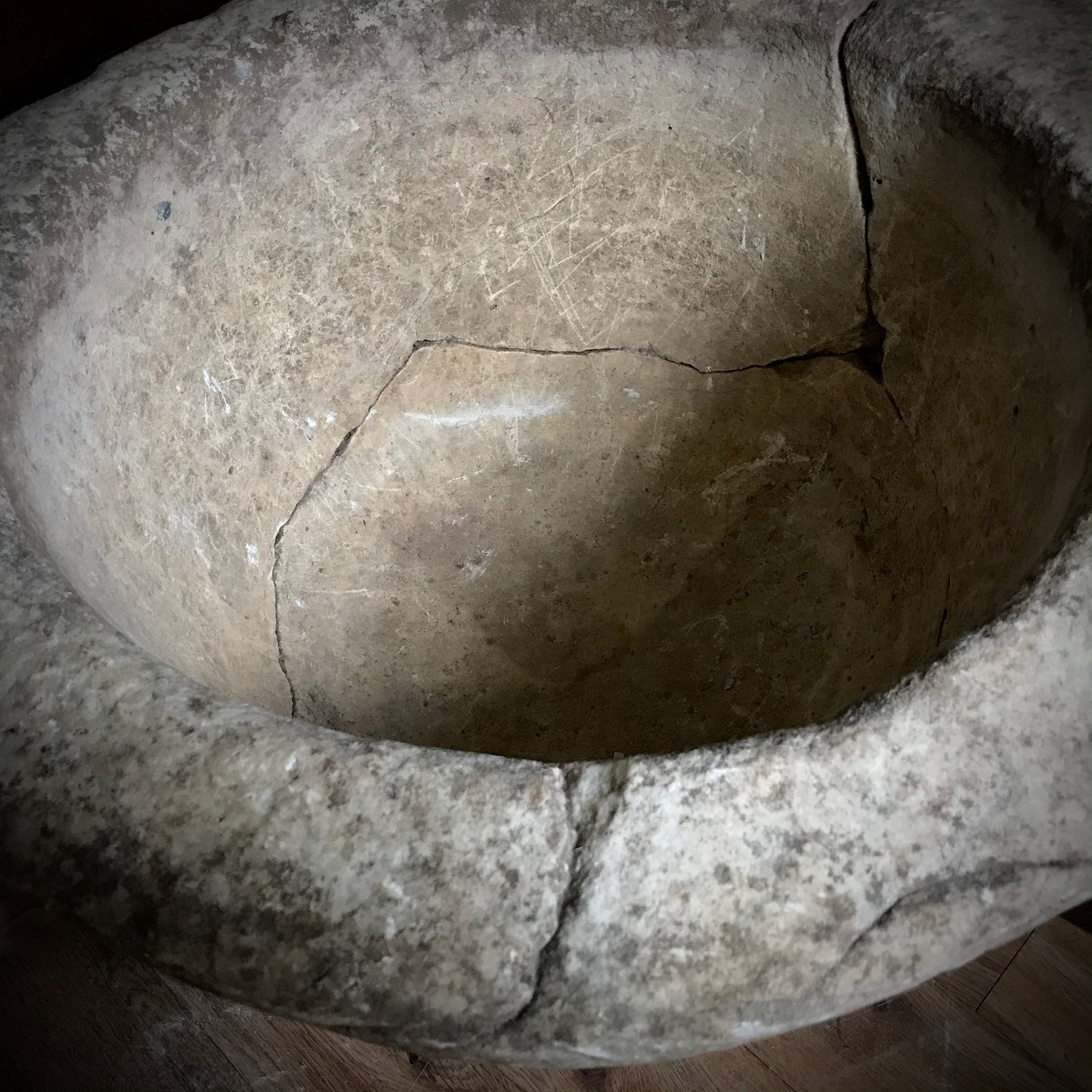 A Monumental Medieval Marble Mortar