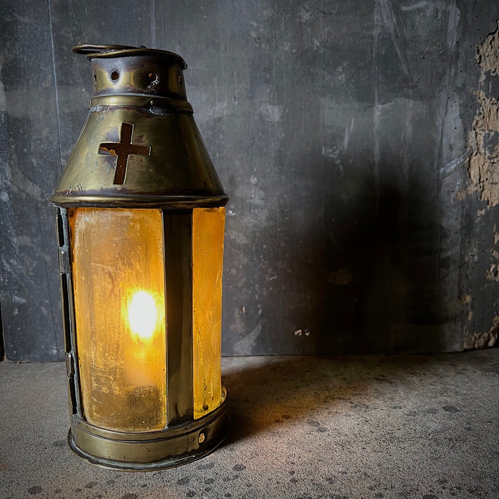 Ecclesiastical Brass and Horn ‘Lanthorn’ Lantern c.1700