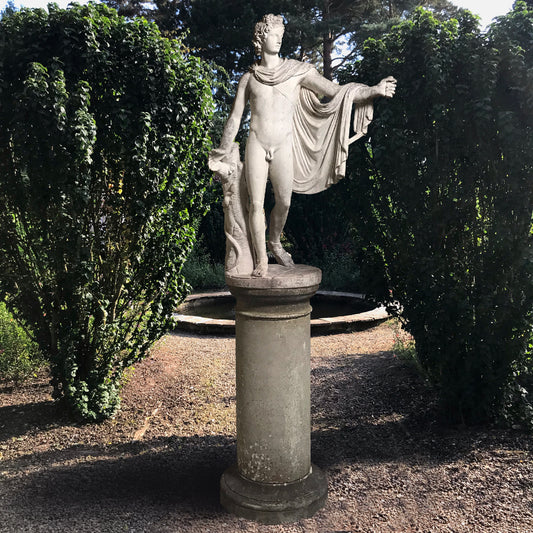 Rare Model of Apollo Belvedere with Plinth Early 20th Century