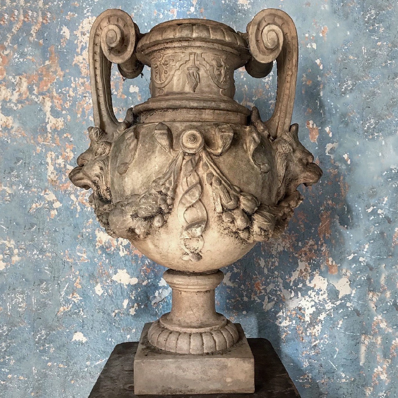 Jean Garouste Terracotta Lions Head Urn c.1890