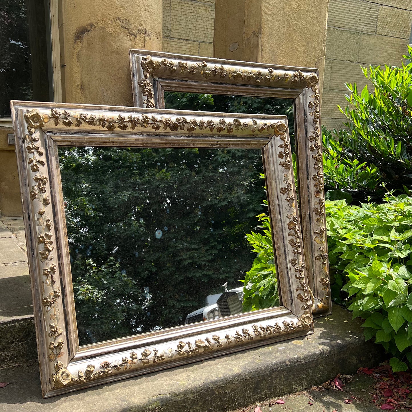 A Pair of Silver Gilt Floral Venetian Mirrors c.1750