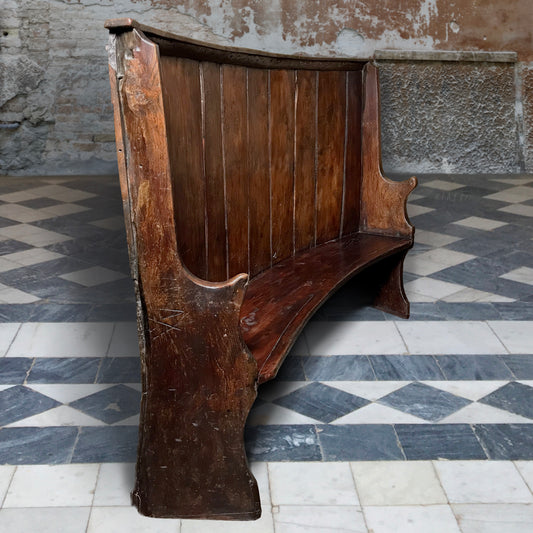 Early 19th Century English High-Back Elm Settle