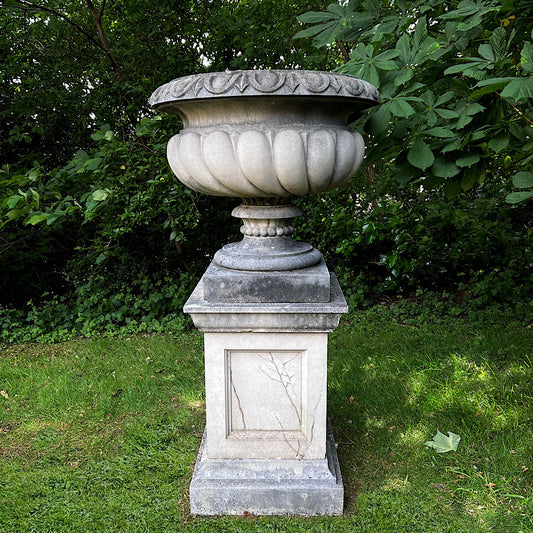 Large Centrepiece Urn & Plinth Late 20th Century