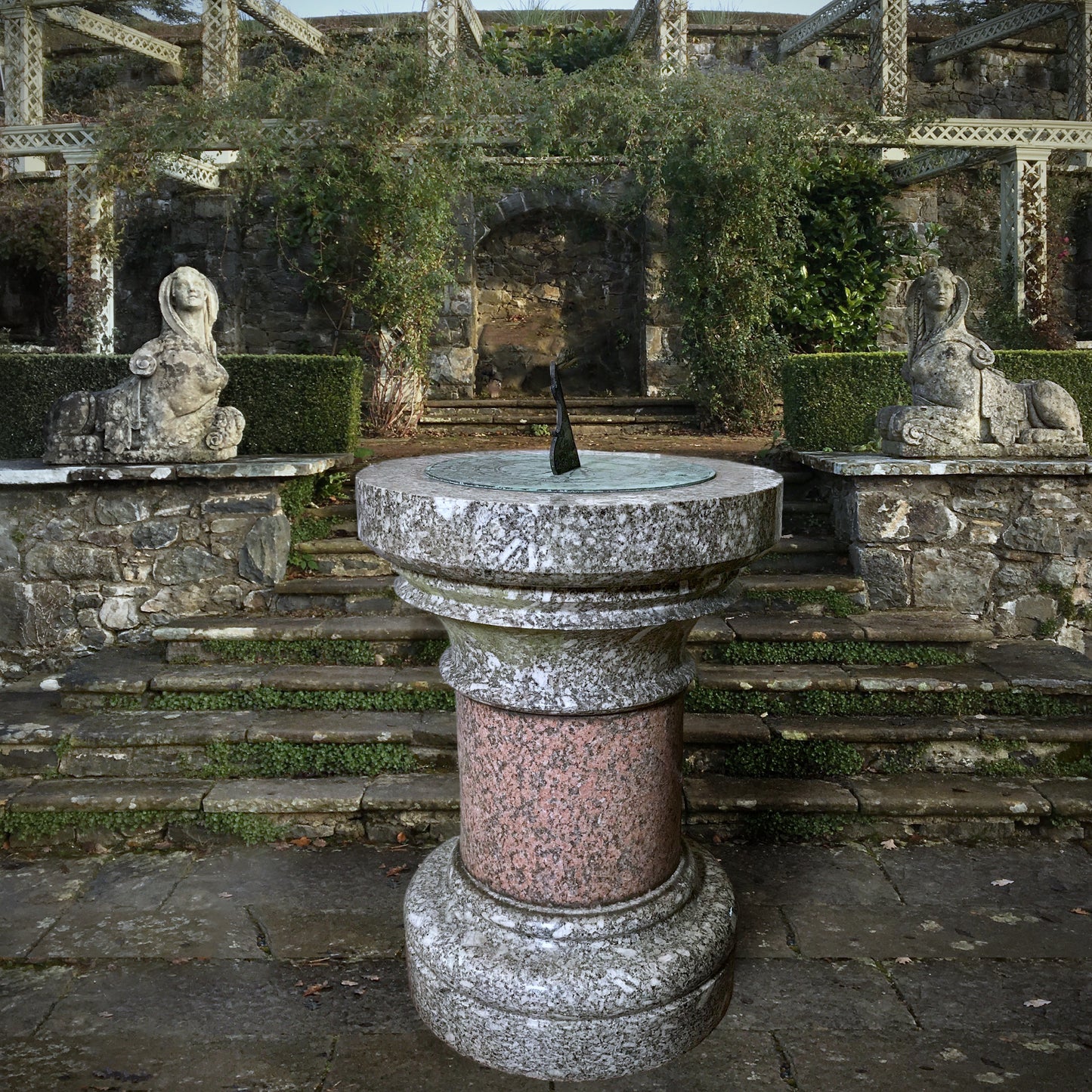 A Monumental Scottish Granite Arts and Crafts Sundial c.1880