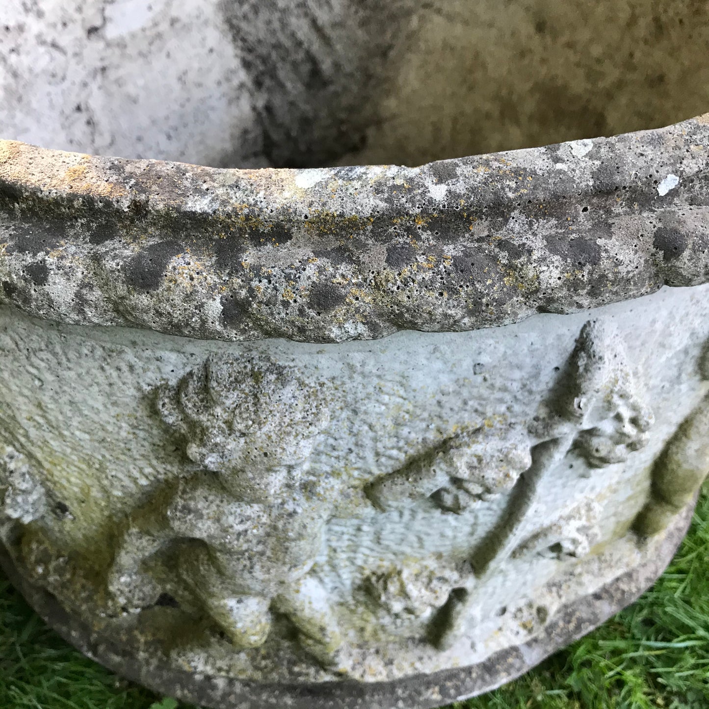 Pair of Large Cherub Wine Makers Planters