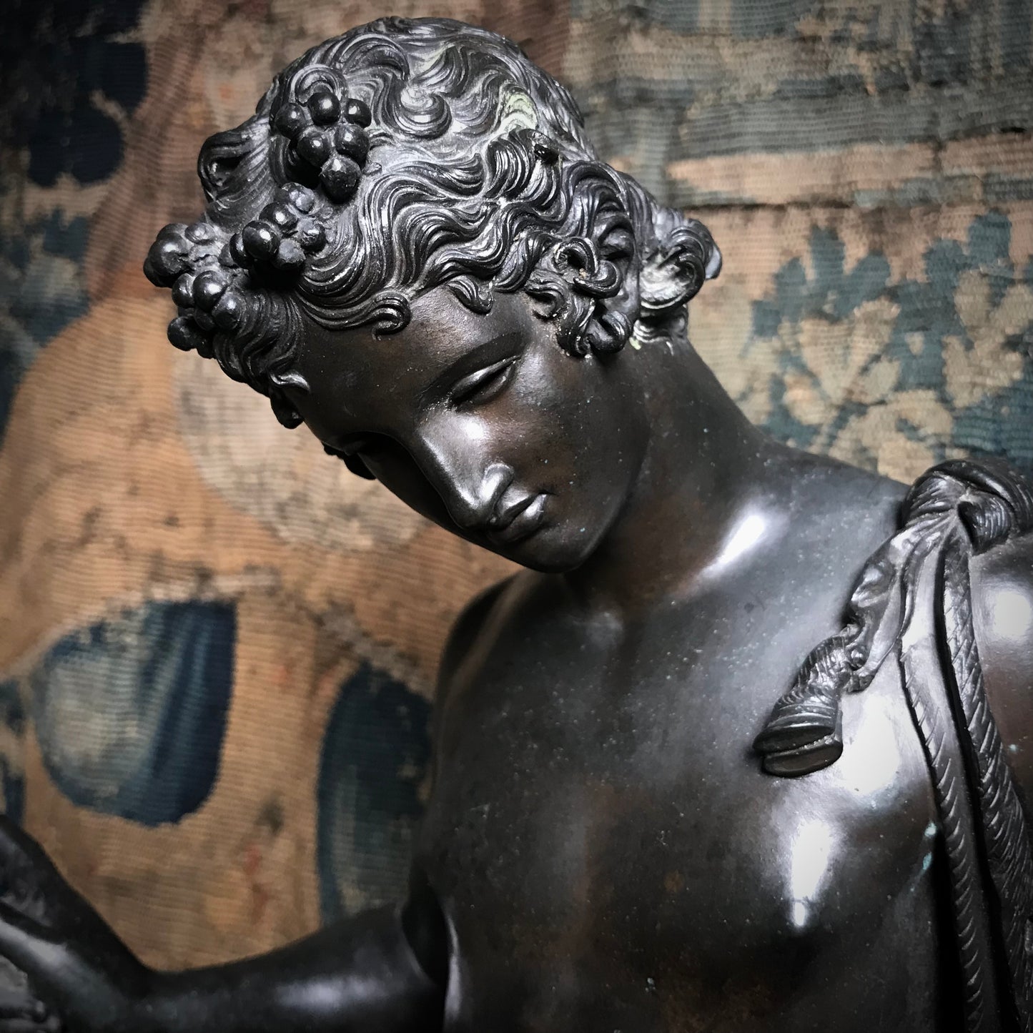 “Narcissus” Bronze by Sabatino de Angelis & Fils dated 1889