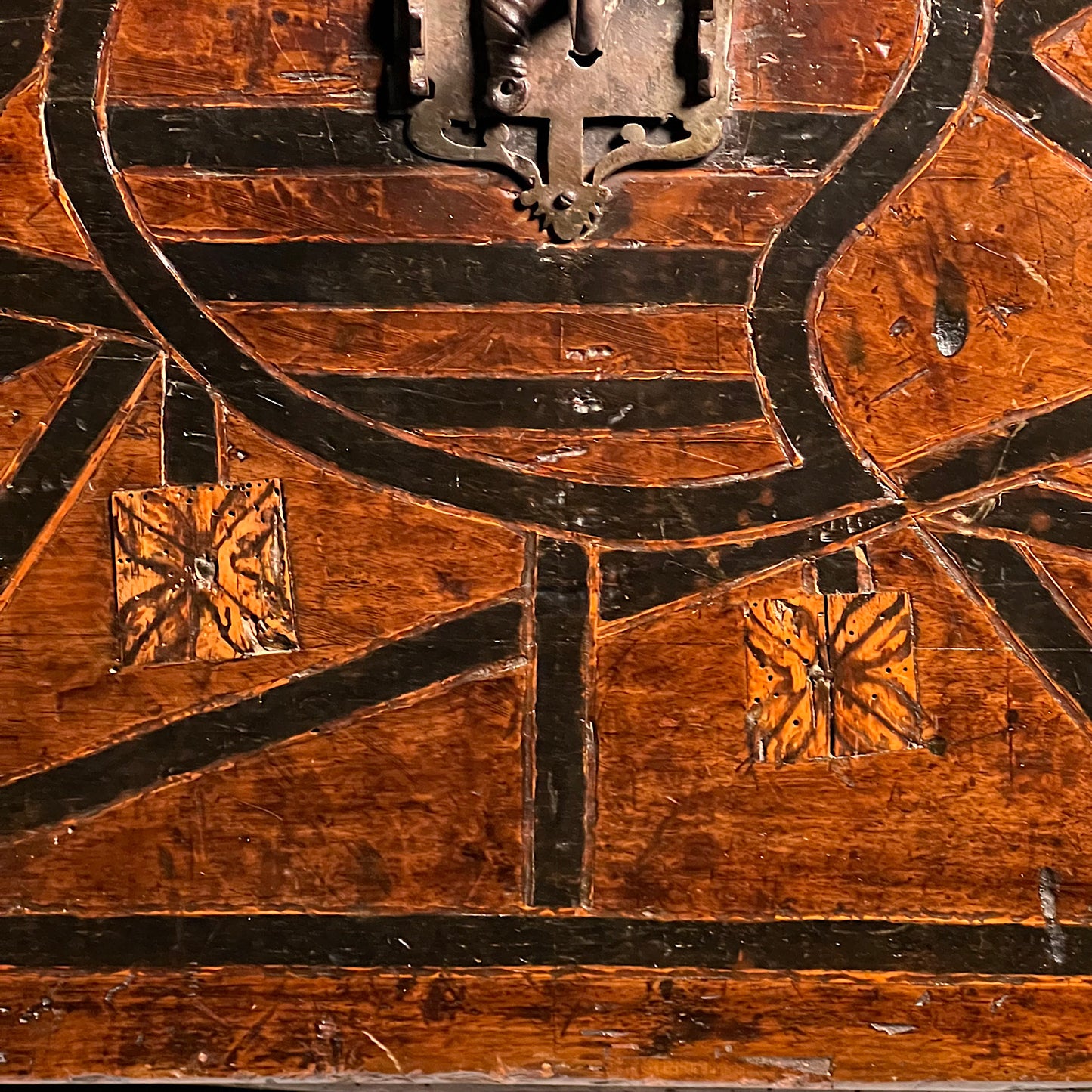 Renaissance Walnut Geometrically Inlaid Vargueno/Bargueno c.1530-1550.