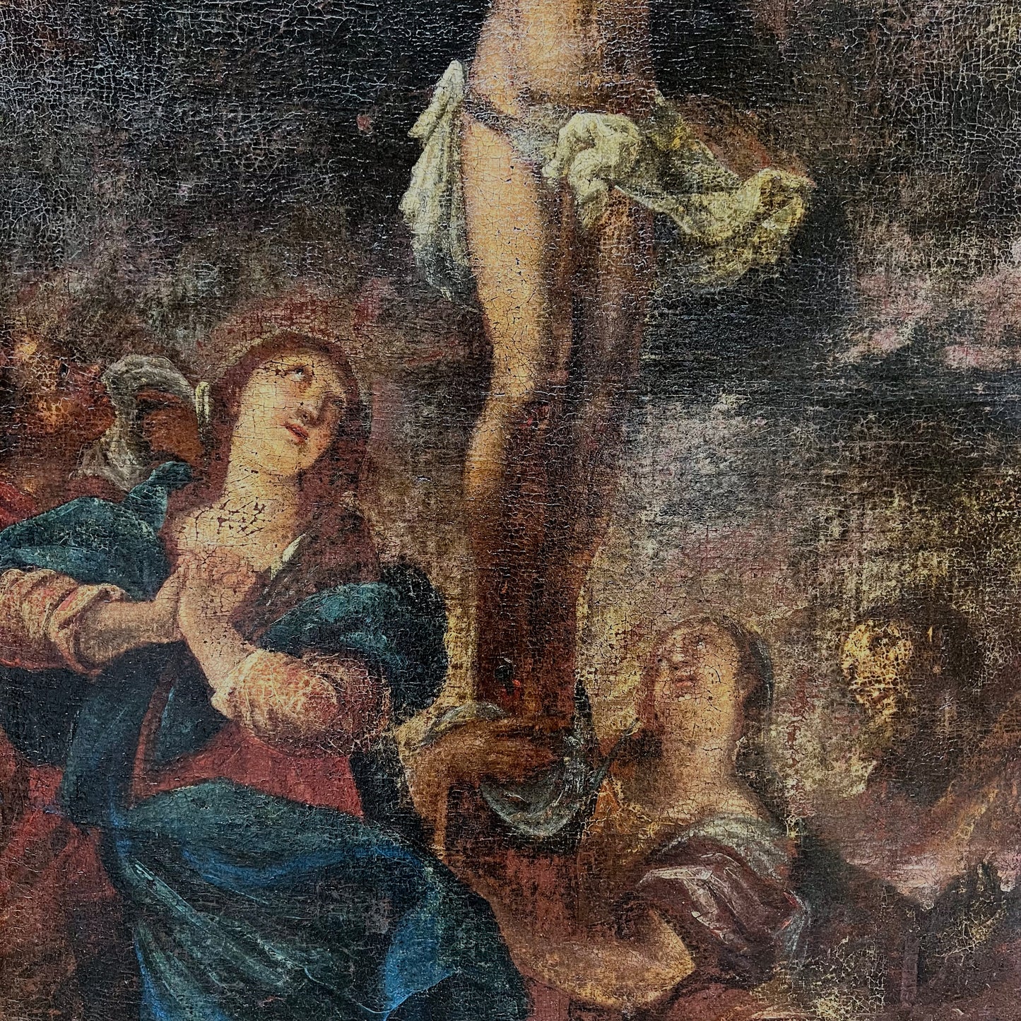 ‘The Crucifixion’ Old Master Oil on Canvas Late 17th/Early 18th Century