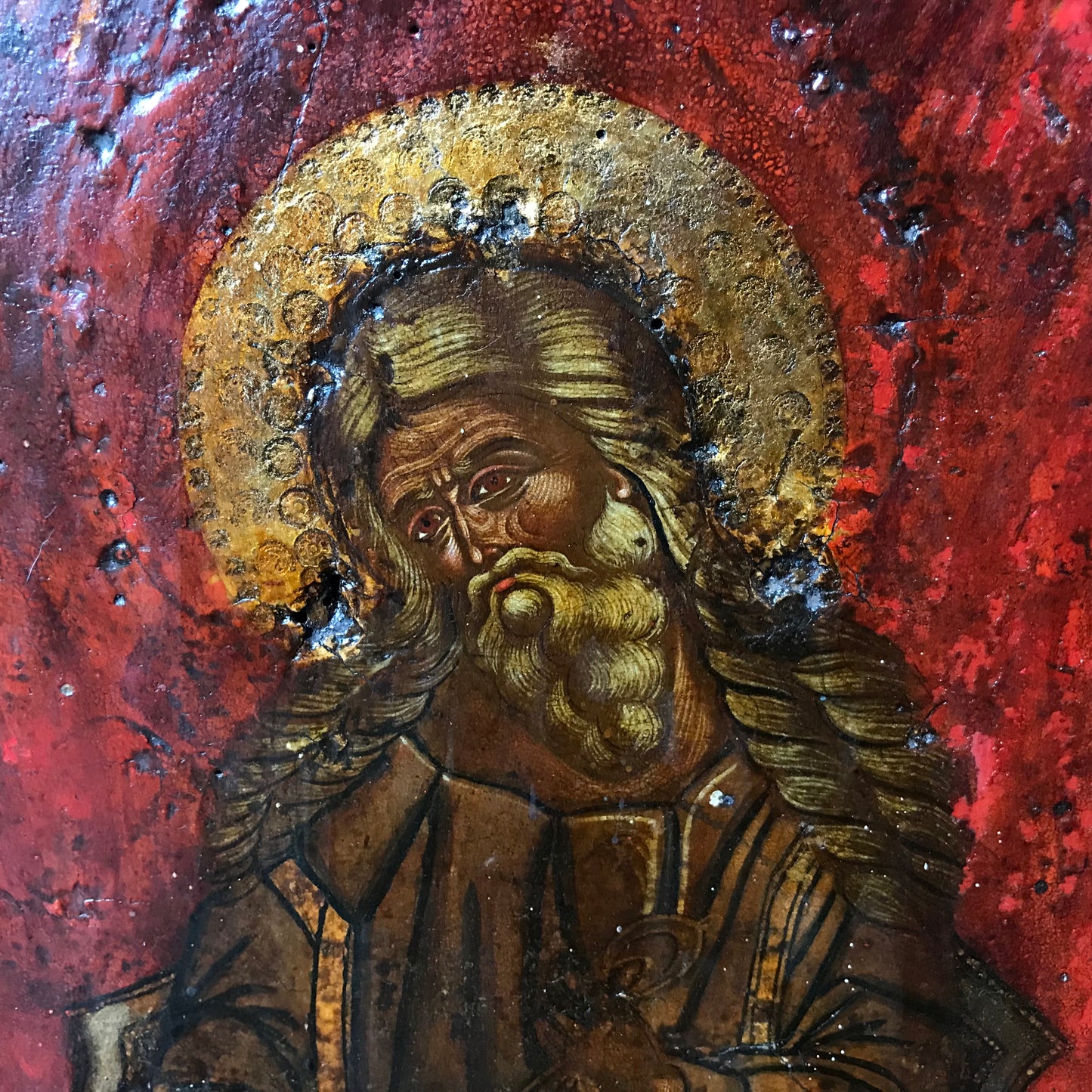 Icon Painting depicting the Fiery Ascent of the Prophet Elijah, Russian School 17th Century and later