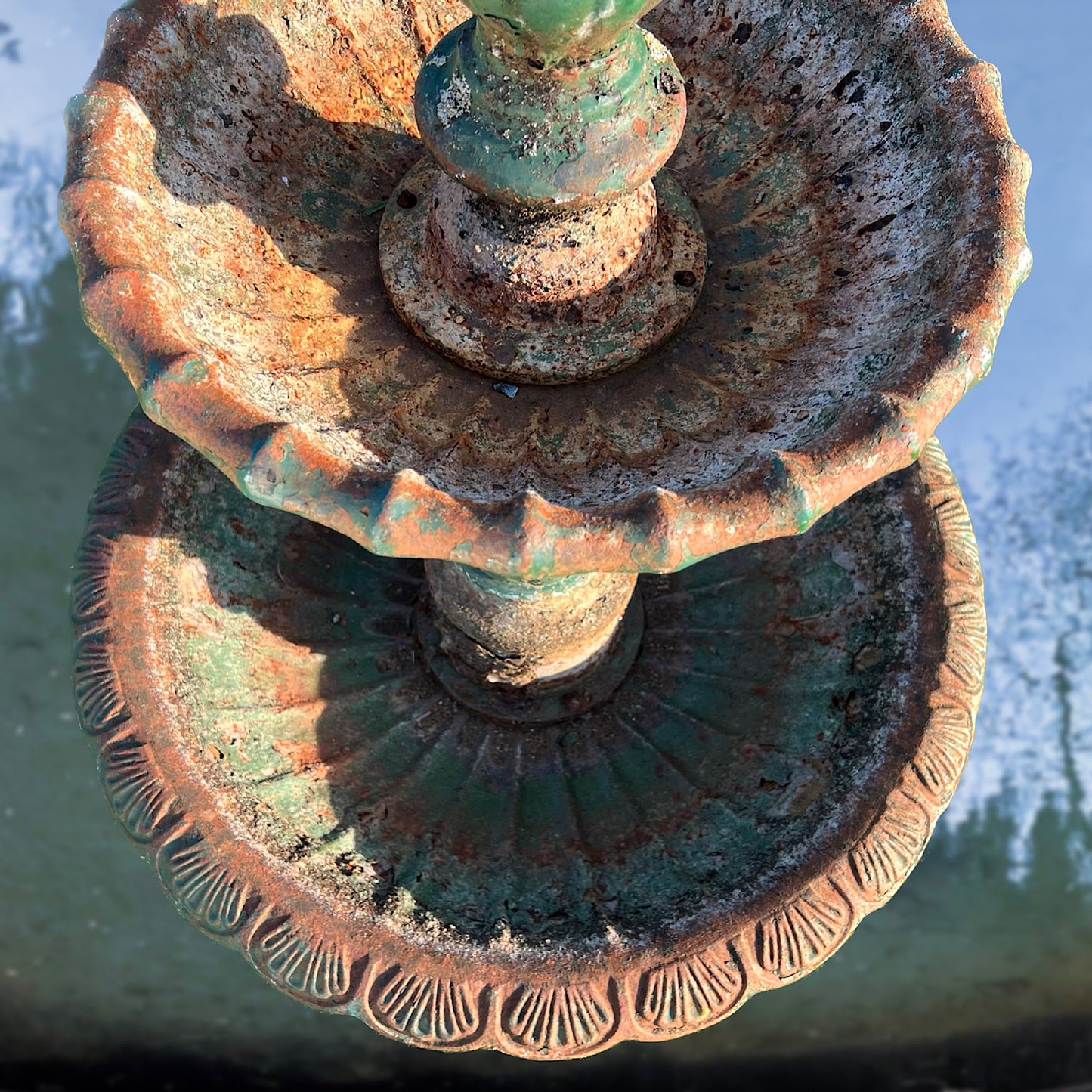 Two-Tiered French Cast Iron Fountain