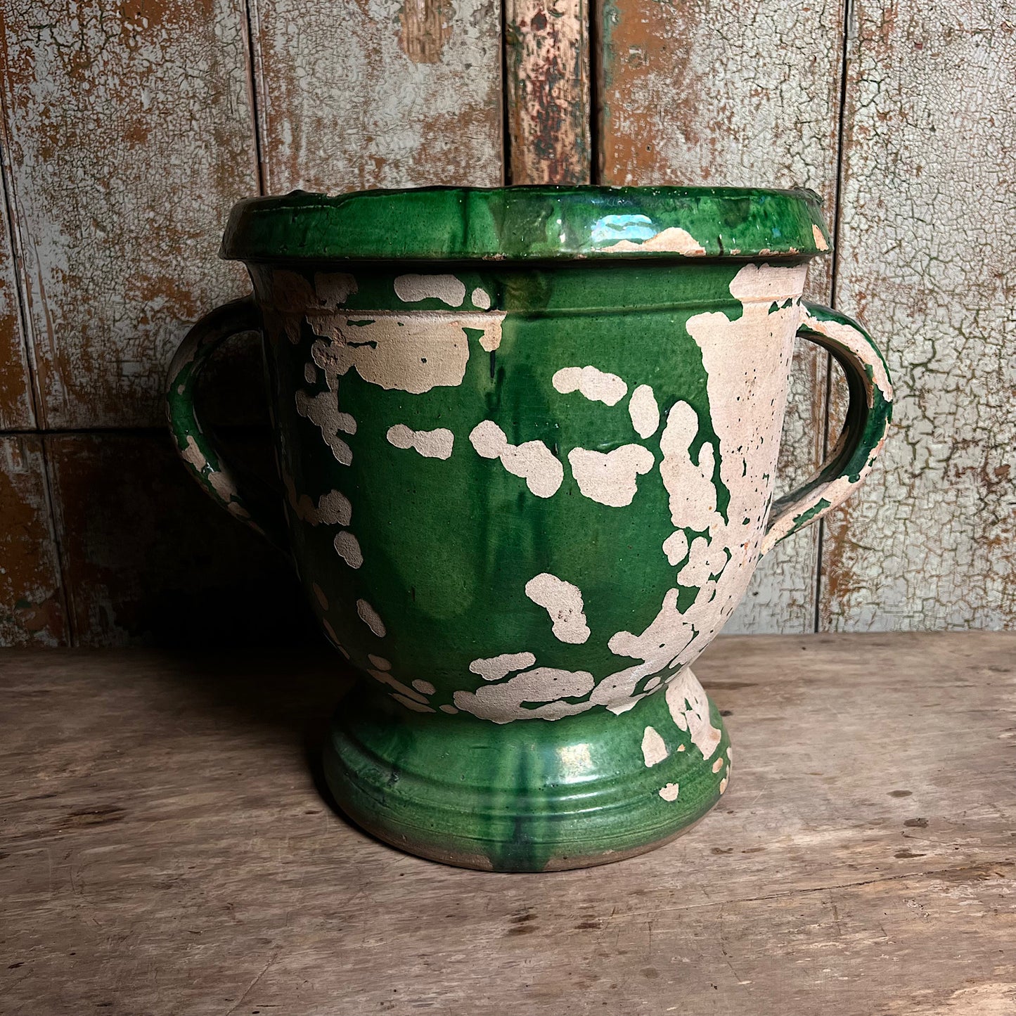 French Glazed Terracotta Castelnaudary Urn/Jardiniere c.1890