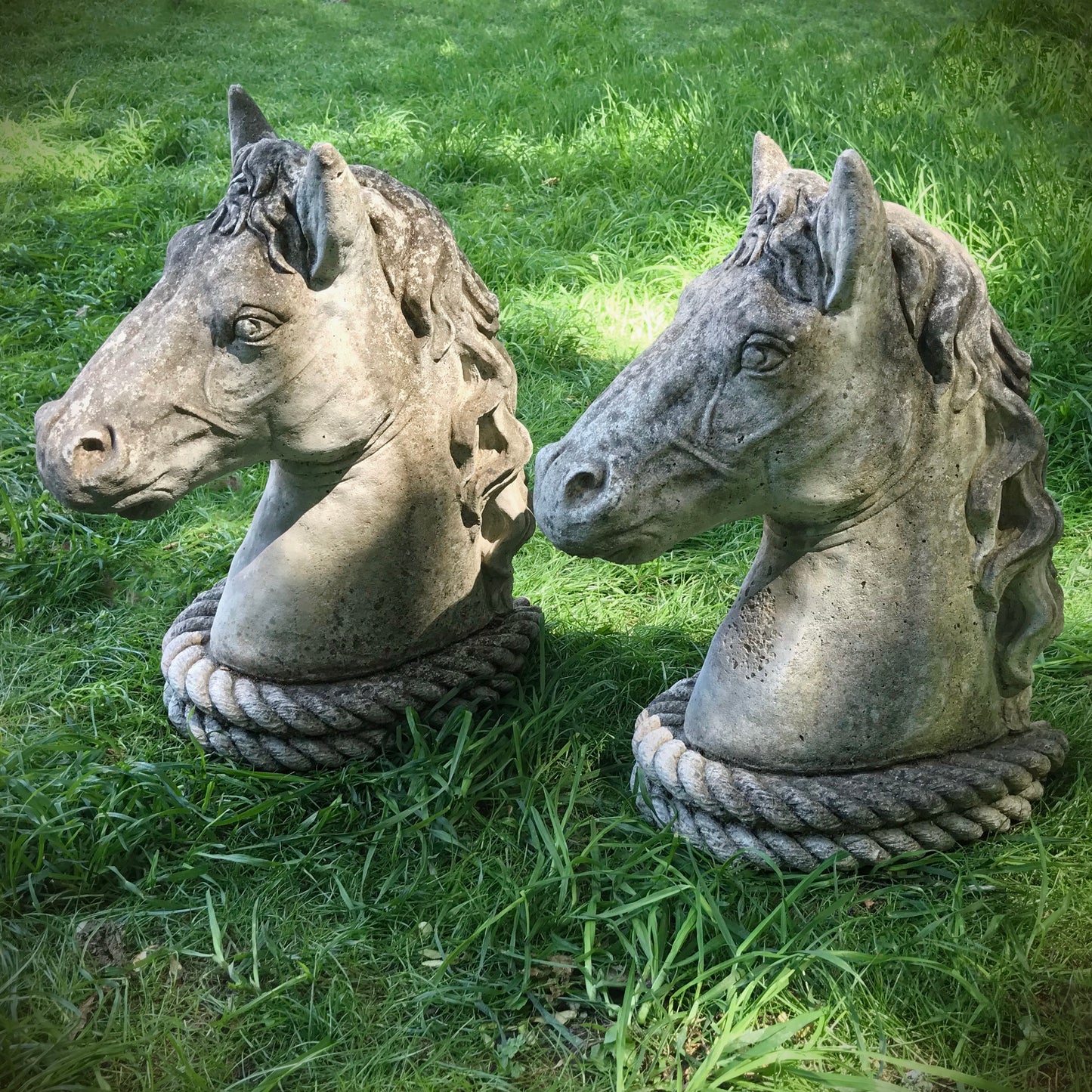 Pair of mid-20th Century Heraldic Horses Heads