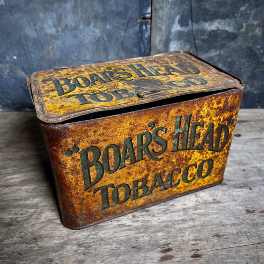 Pritchard and Burton “Boar’s Head” Tobacco Counter Tin Early 20th Century