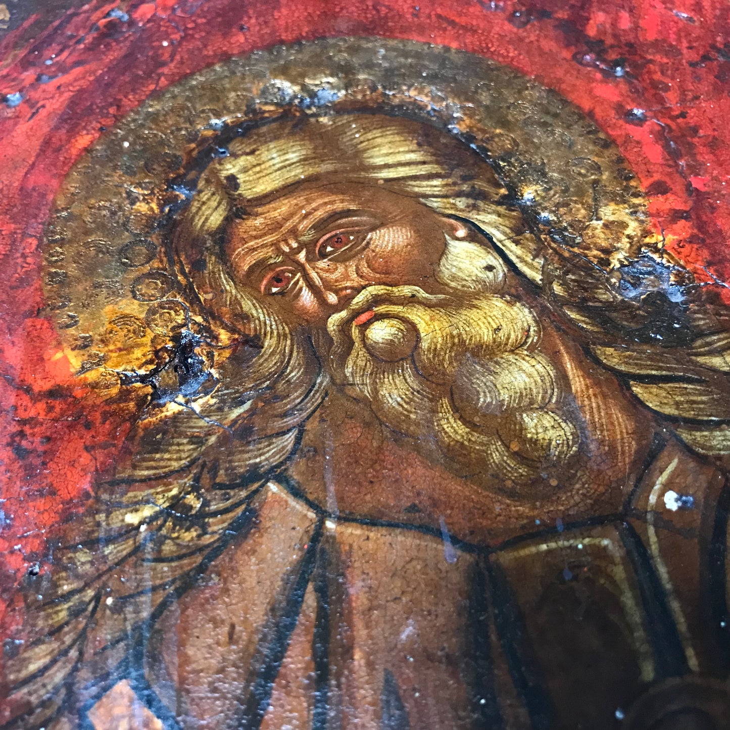 Icon Painting depicting the Fiery Ascent of the Prophet Elijah, Russian School 17th Century and later