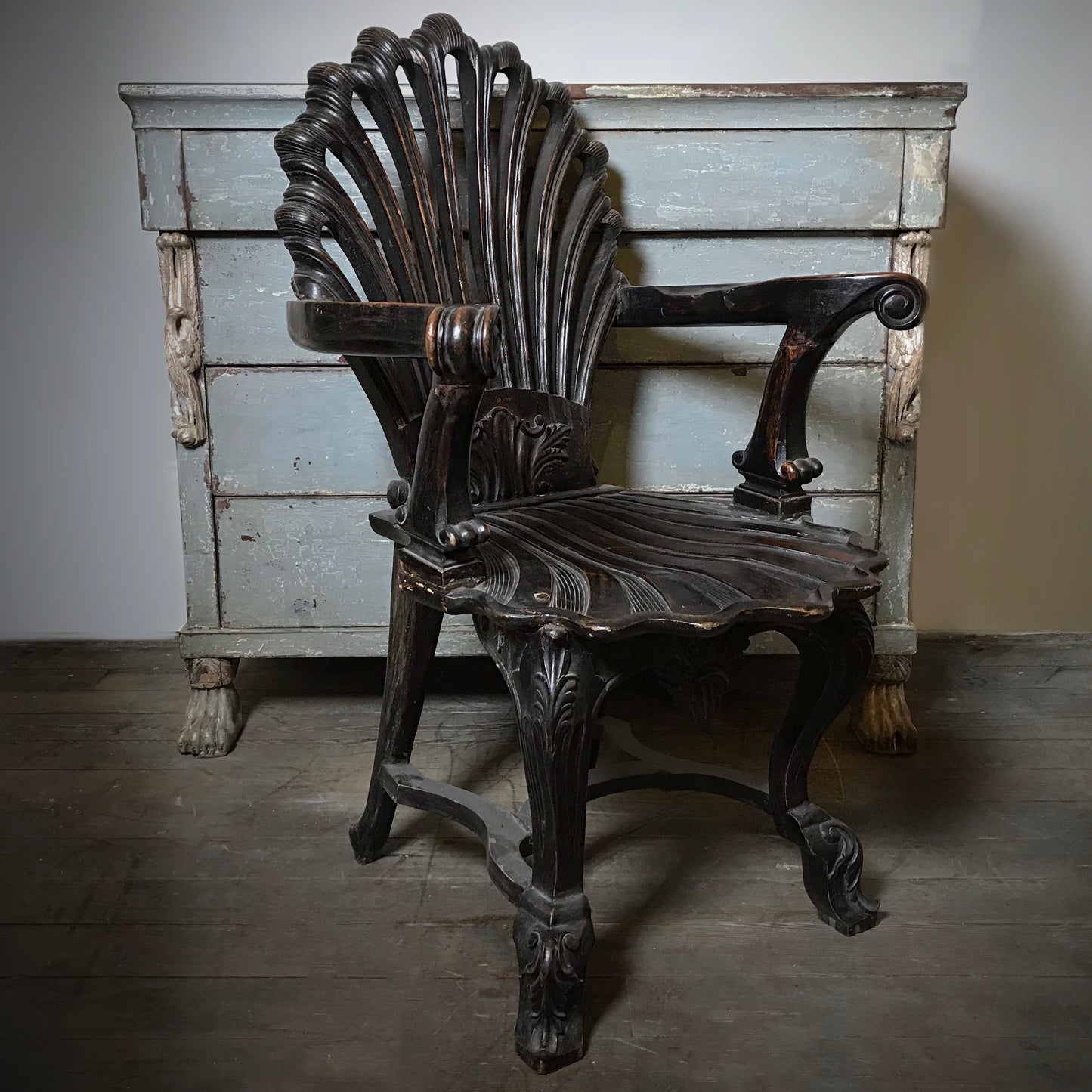 A George II English Grotto Chair in the Manner of William Kent