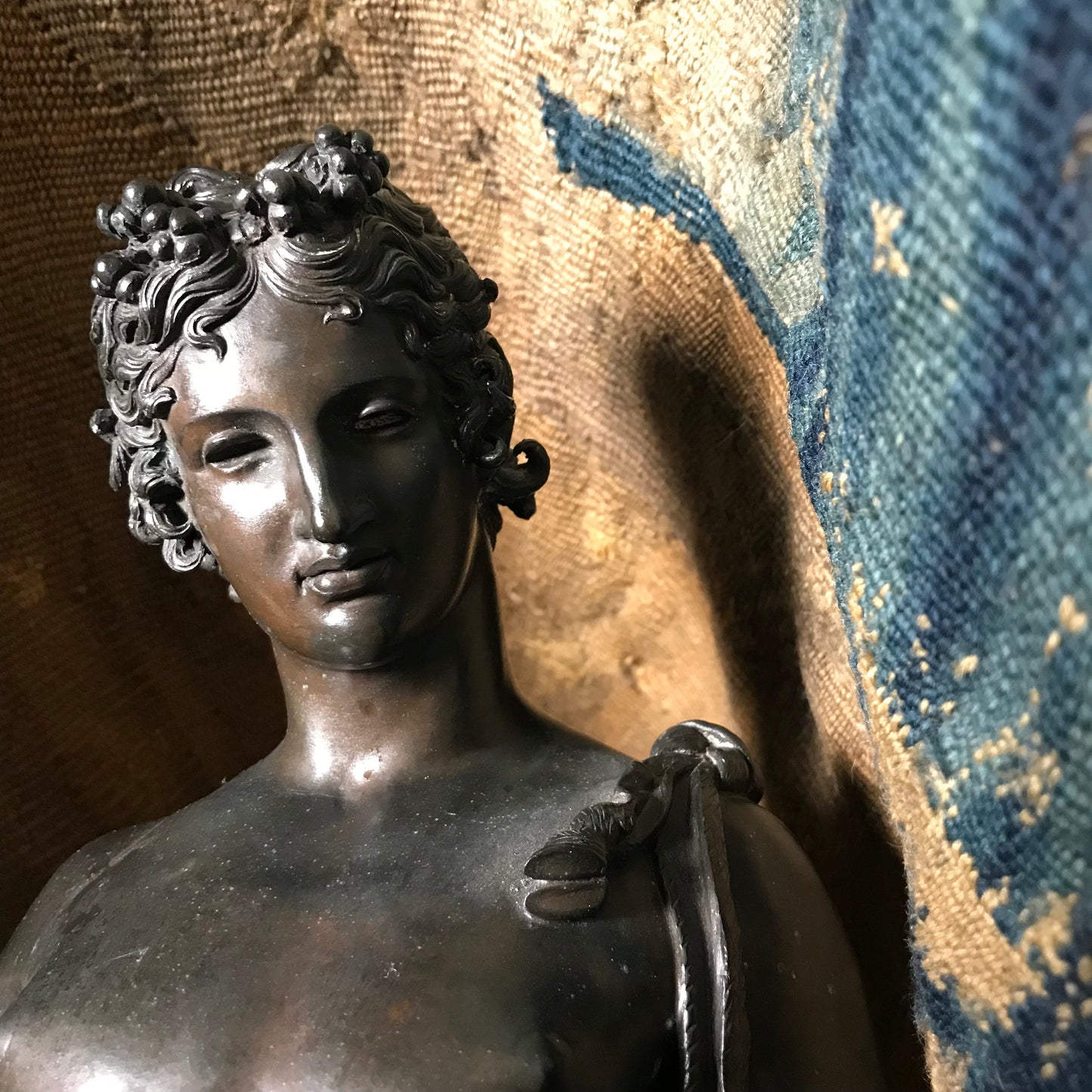 “Narcissus” Bronze by Sabatino de Angelis & Fils dated 1889