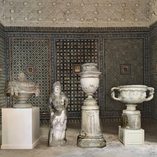 Huge French Chateau Centrepiece Garden Urn & Plinth