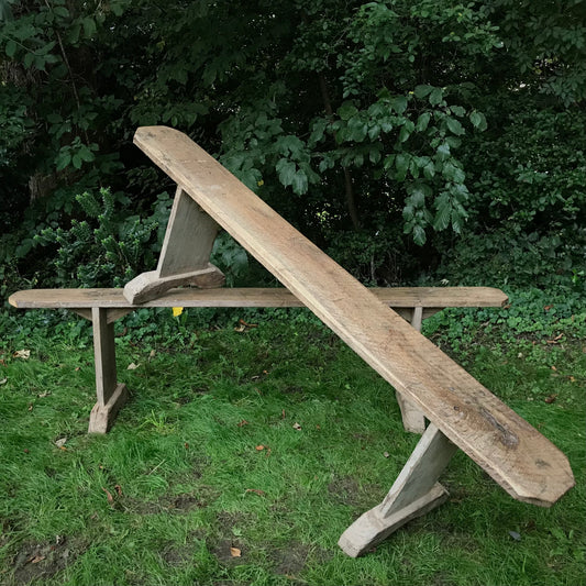 Pair of Primitive French Oak Benches