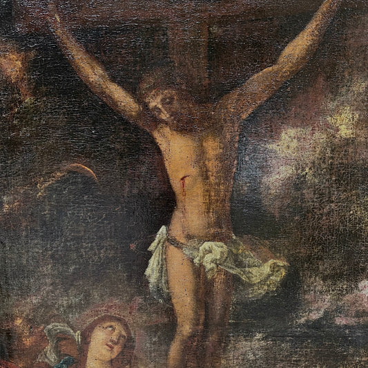 ‘The Crucifixion’ Old Master Oil on Canvas Late 17th/Early 18th Century