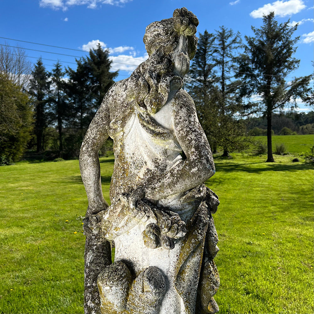 Statue of Flora with Plinth Mid 20th Century