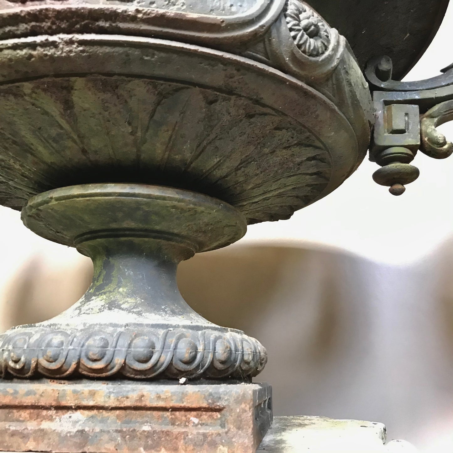 Pair of Grand Scale Cast Iron Urns