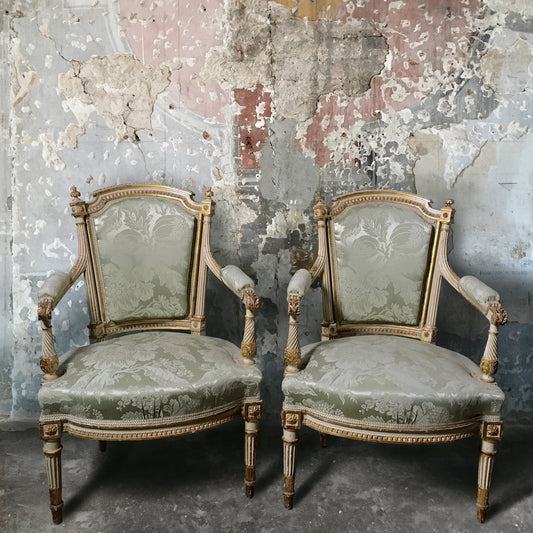Pair of Louis XVI Fauteuils c.1800