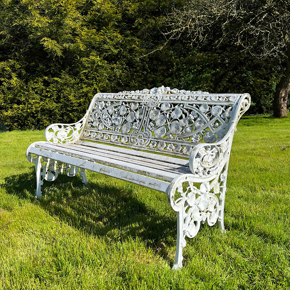 Nasturtium Bench in Aluminium, after Coalbrookdale from Crowe Hall, Bath