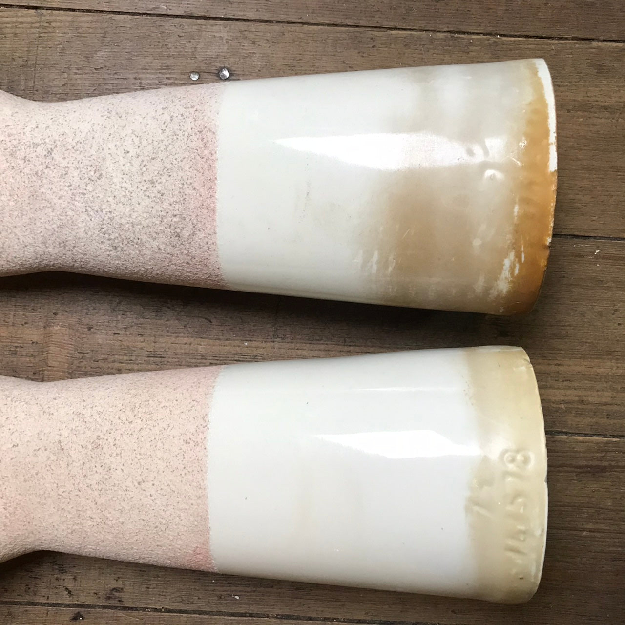 1930s Pair of Original Porcelain Glove Moulds