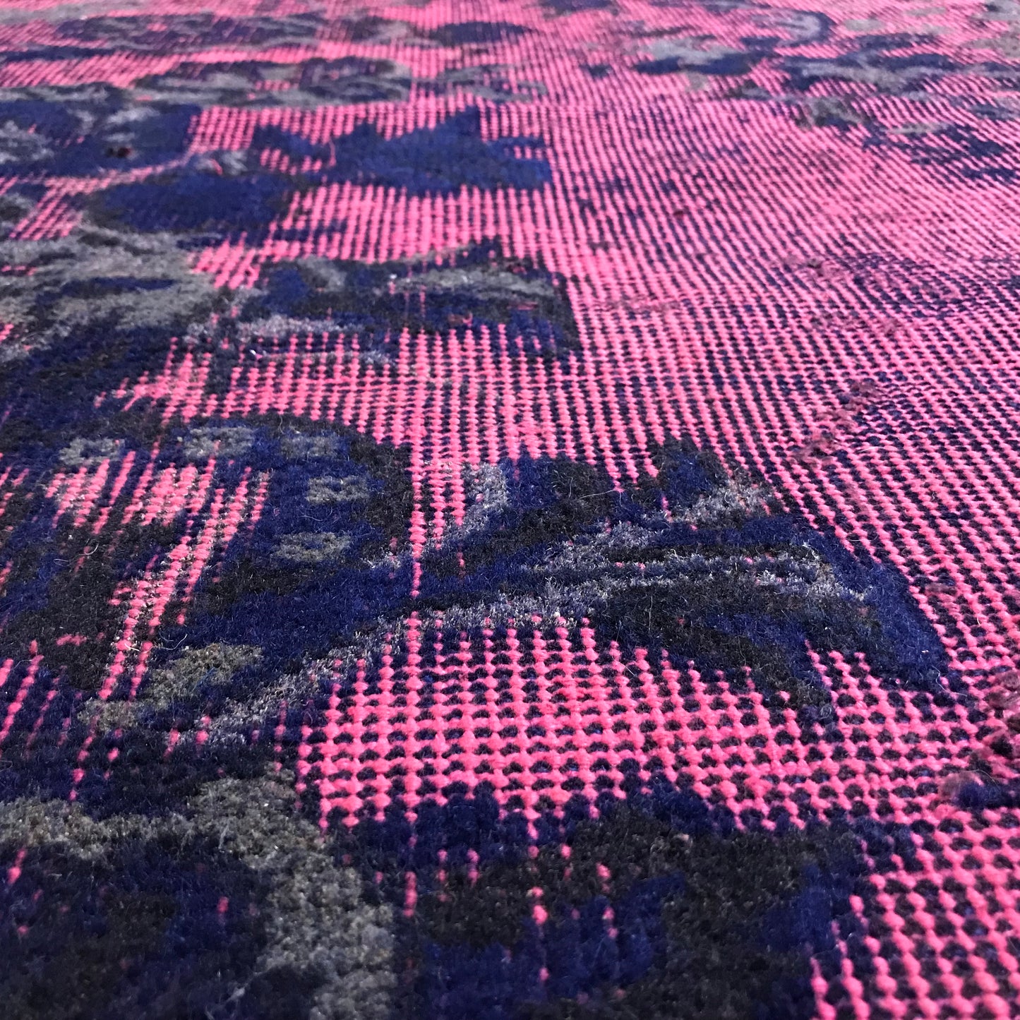 Antique Artisan Re-Worked Turkish Carpet Fuchsia