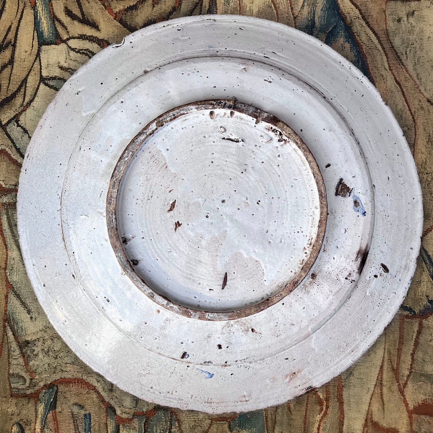 Large 18th Century Blue & White Delft Charger c.1780