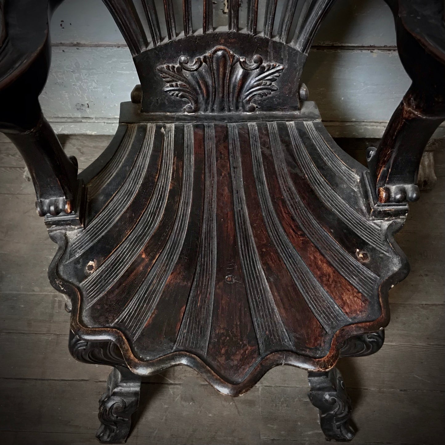 A George II English Grotto Chair in the Manner of William Kent