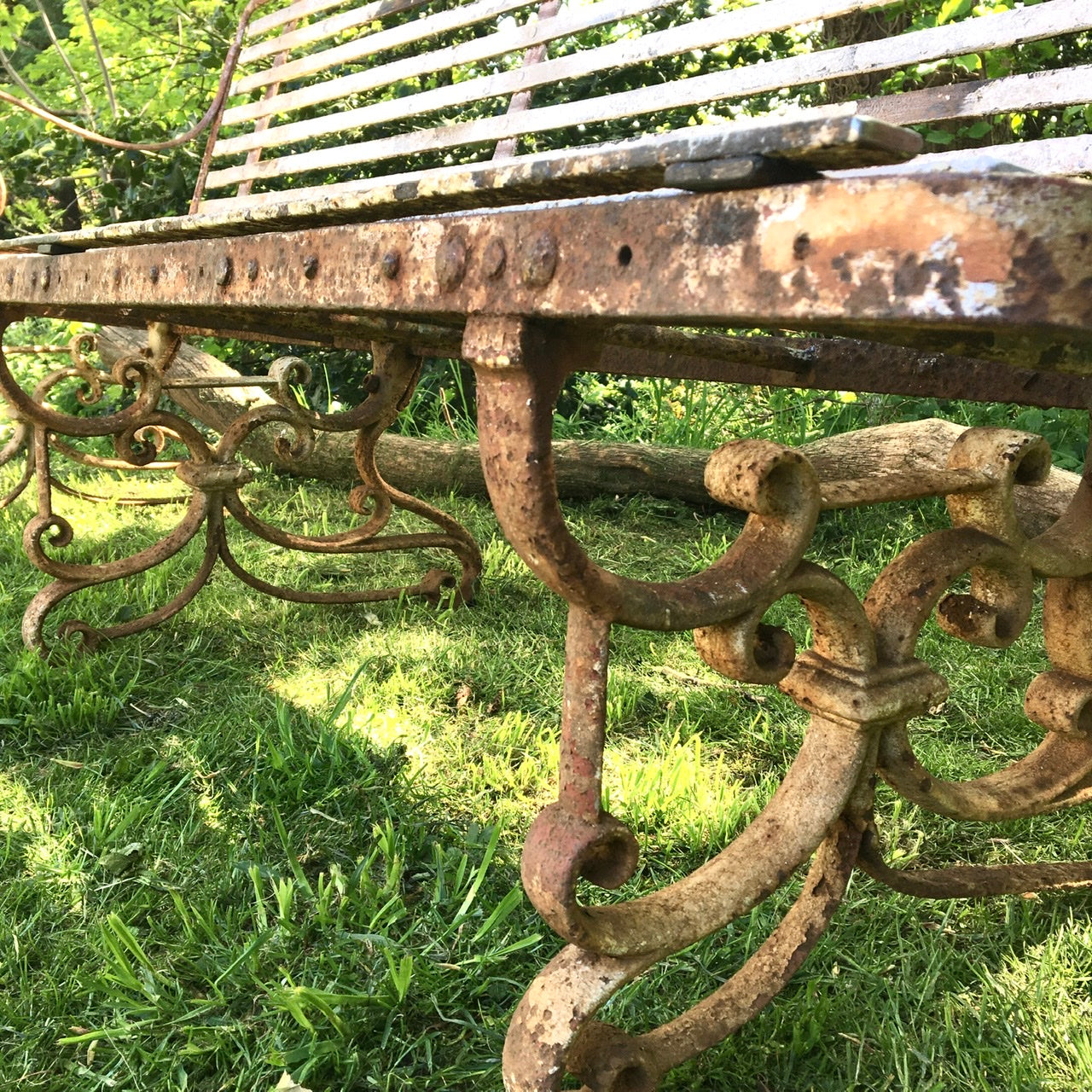 Wrought Iron Garden Bench c.1890