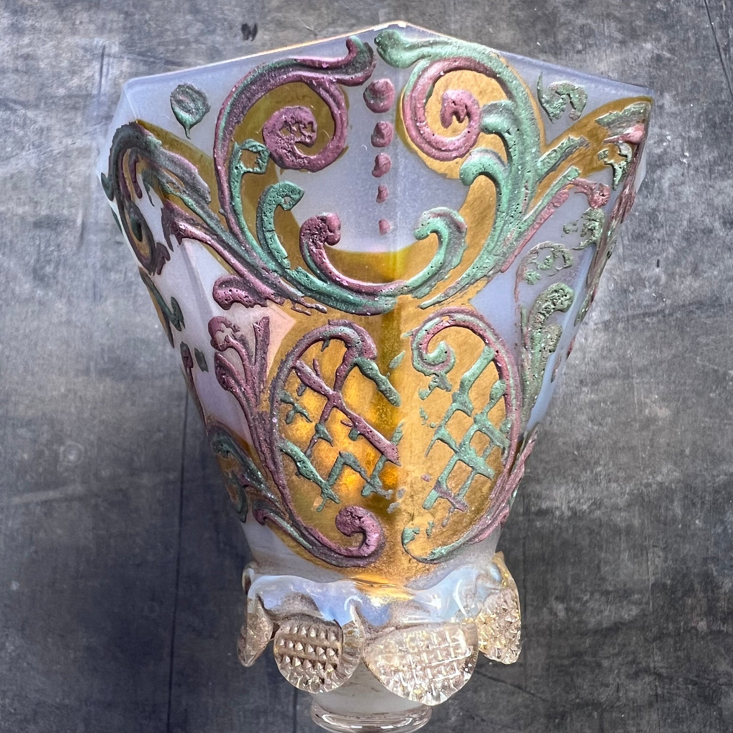 Stunning Collection of Five Venetian Murano Goblets