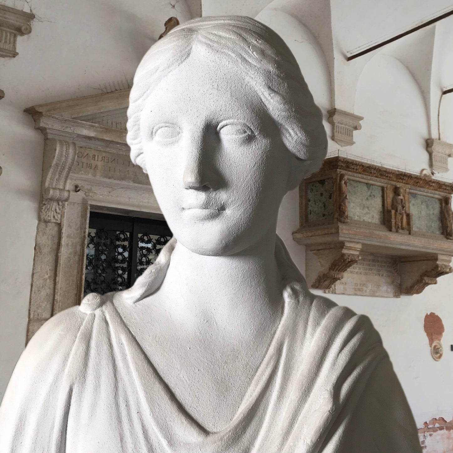 Life-size Regency Humphrey Hopper Plaster Statues of Athena and Demeter from Harewood House c.1815