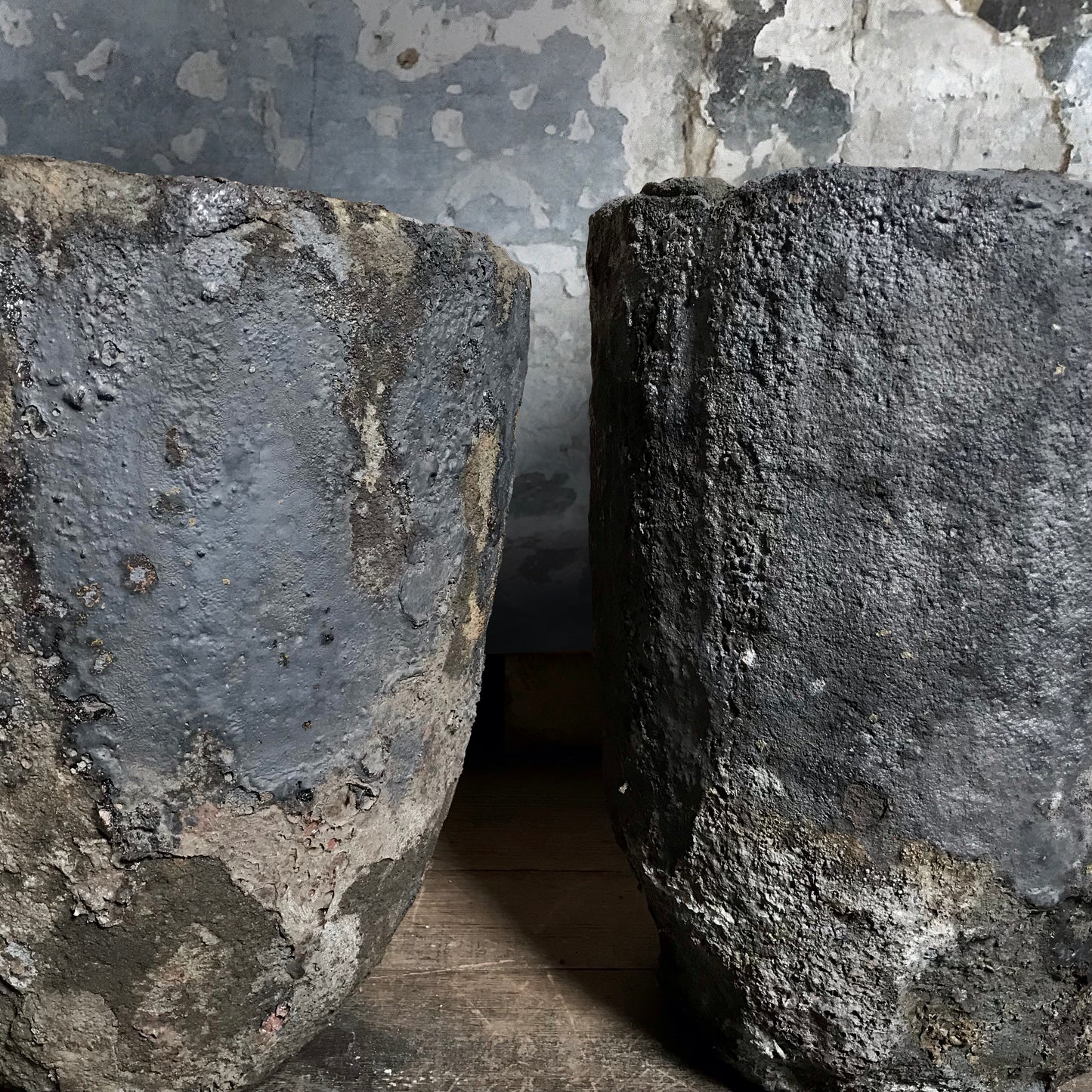 A Pair of Copper Foundry Crucibles