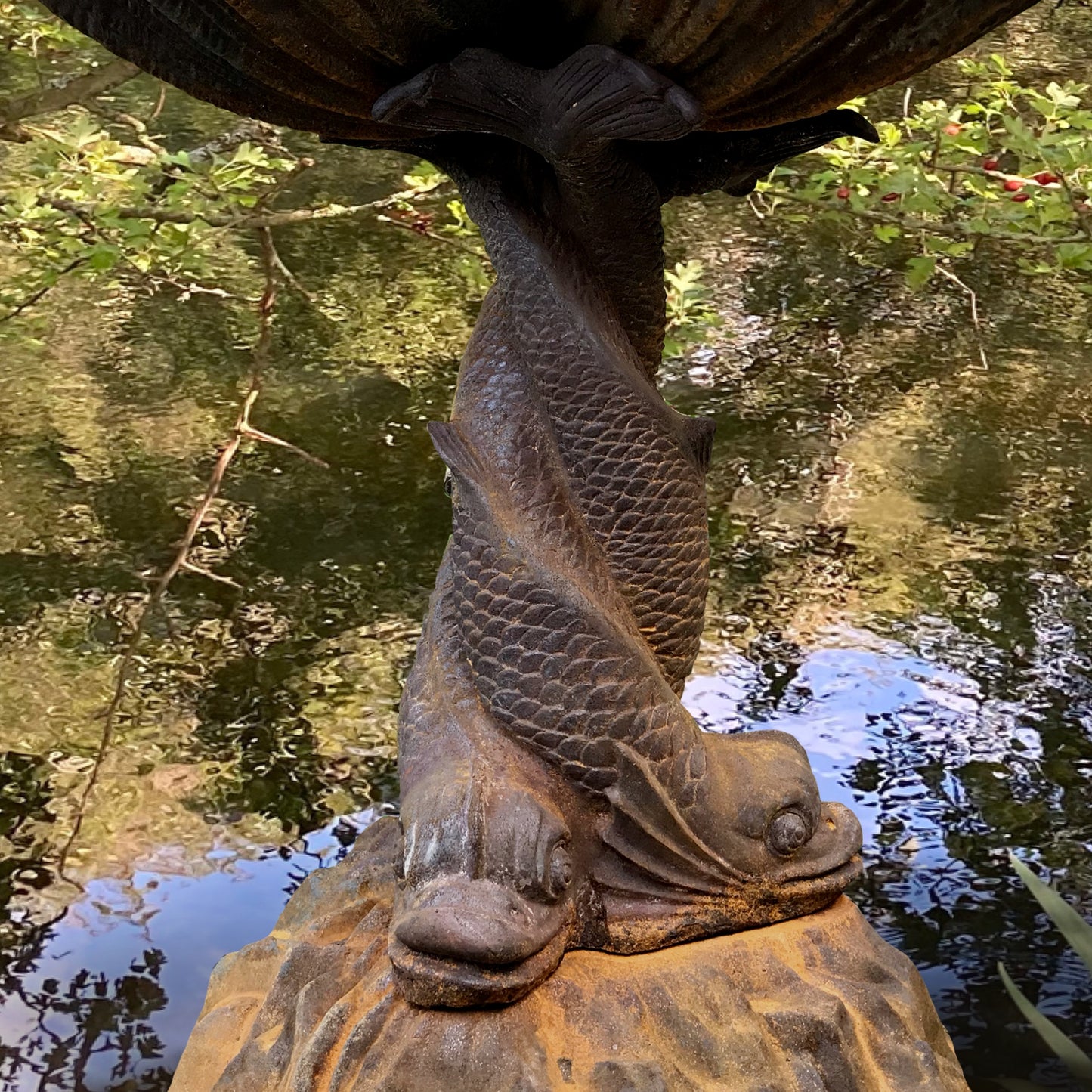 Scalloped Shell and Dolphin Fountain by Andrew Handyside c.1870