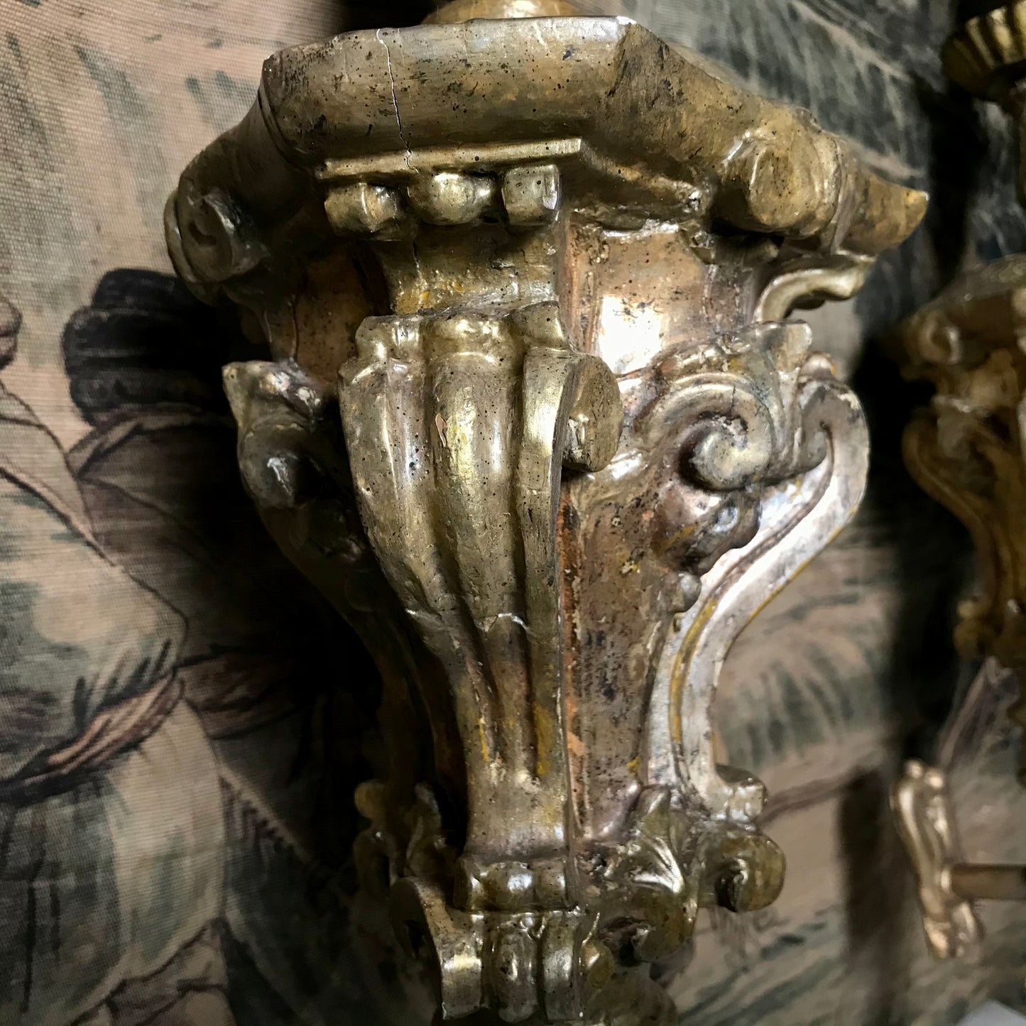 18th Century Italian Gilded Torchère Wall Lights