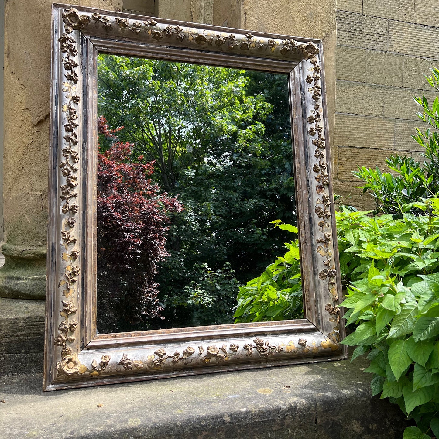 A Pair of Silver Gilt Floral Venetian Mirrors c.1750