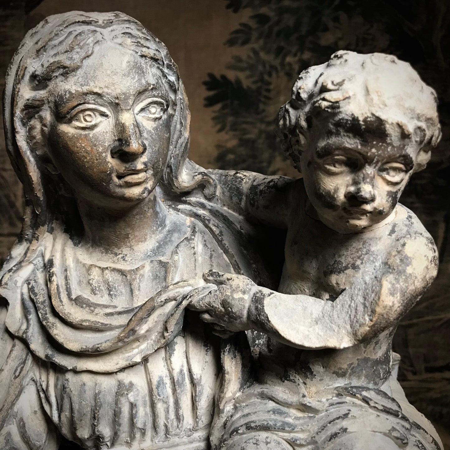 Limestone Virgin & Child Carving c.1640-1660