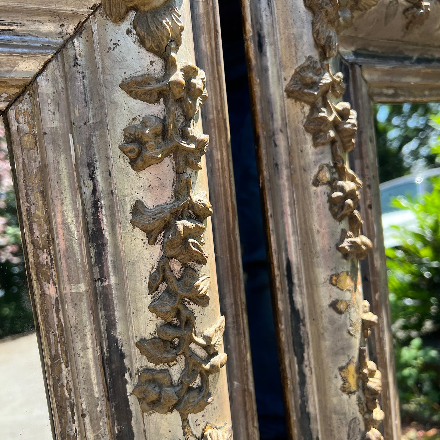 A Pair of Silver Gilt Floral Venetian Mirrors c.1750