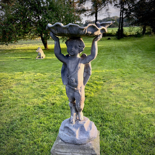 English Lead Cherub Fountain c.1890