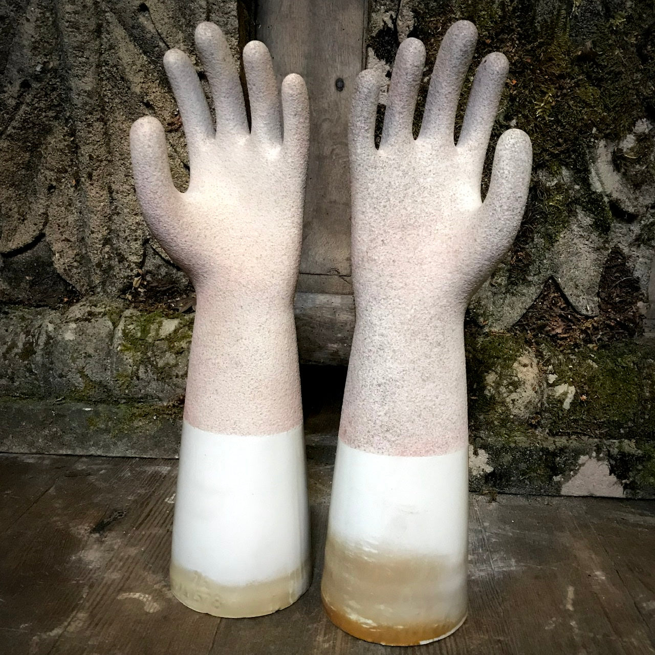 1930s Pair of Original Porcelain Glove Moulds