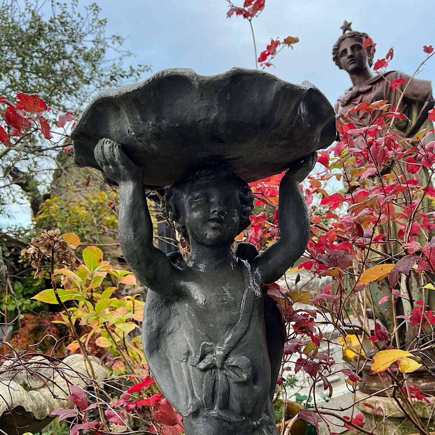 English Lead Cherub Fountain c.1890