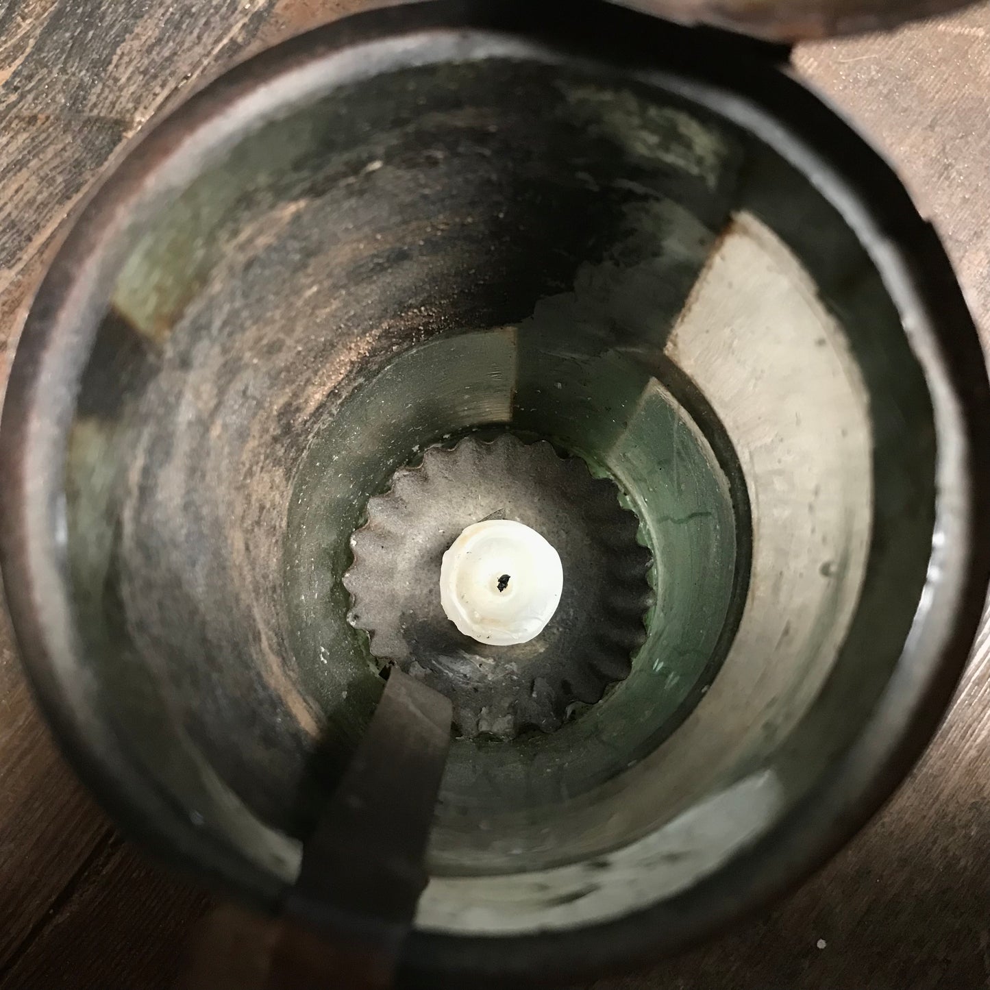 An 18th Century Pierced Sheet Iron Pendant “Tumbler” Lantern