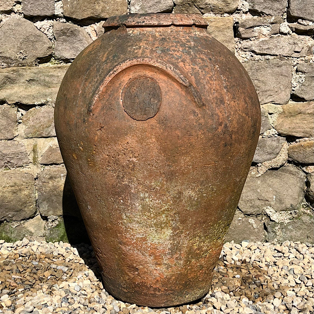 Florentine Terracotta of Impruneta Storage Jar with Paterae c. 17th Century