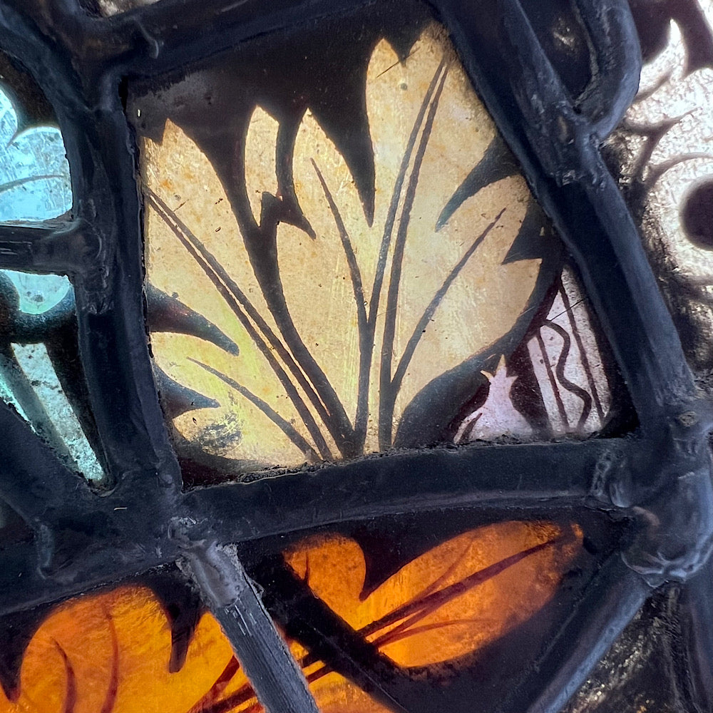 18th Century Medieval Stained Glass Window Roundel