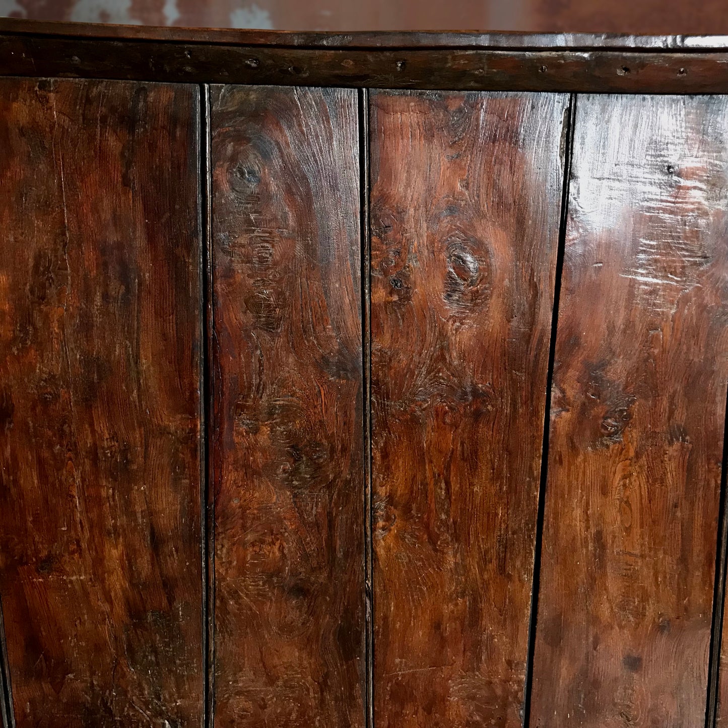 Early 19th Century English High-Back Elm Settle
