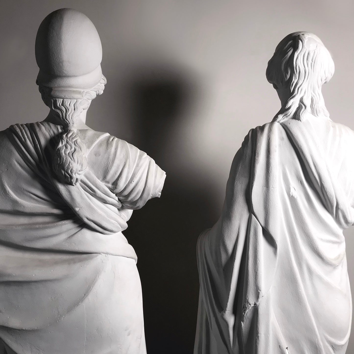 Life-size Regency Humphrey Hopper Plaster Statues of Athena and Demeter from Harewood House c.1815