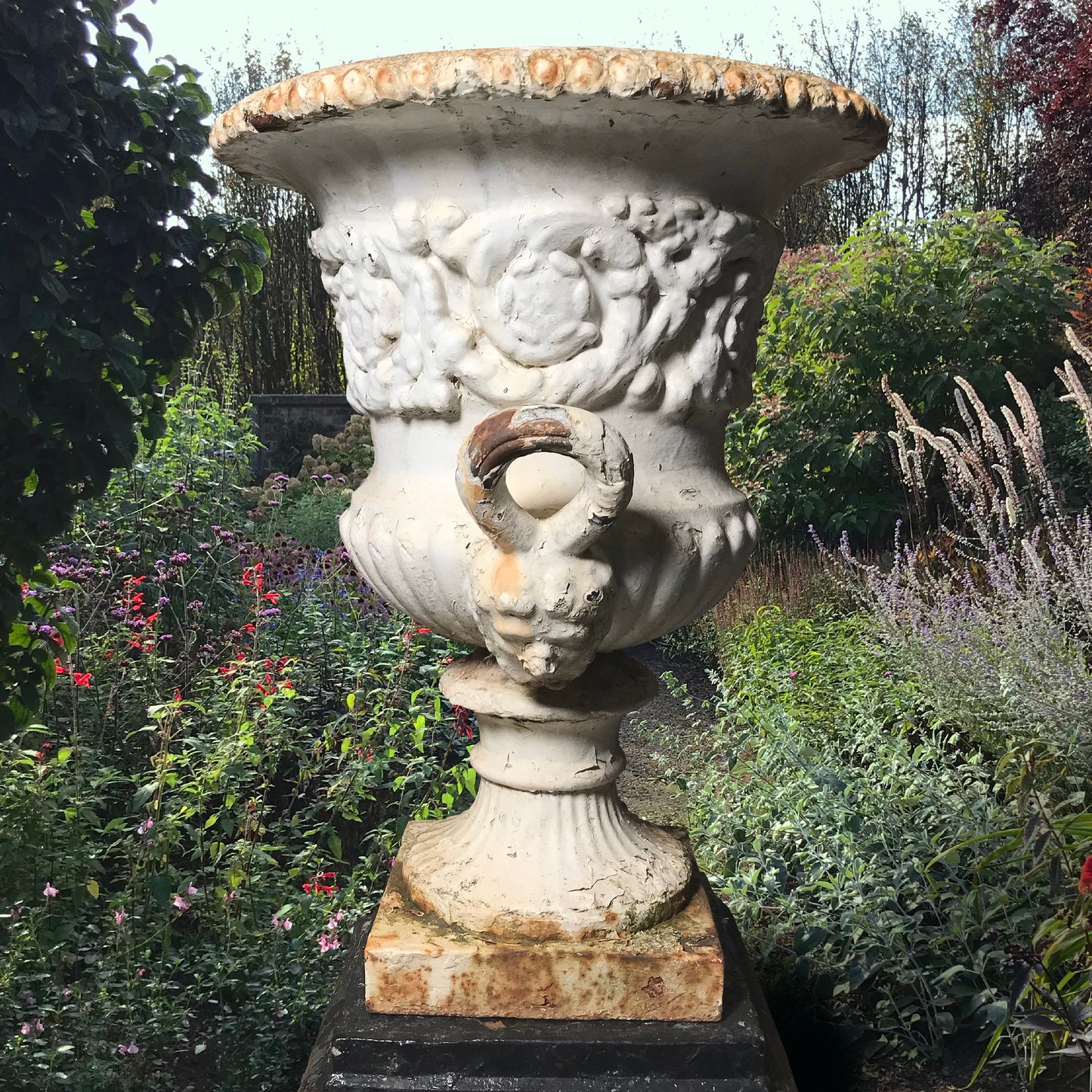 English Campana Cast Iron Urn by Andrew Handyside Co. c.1870
