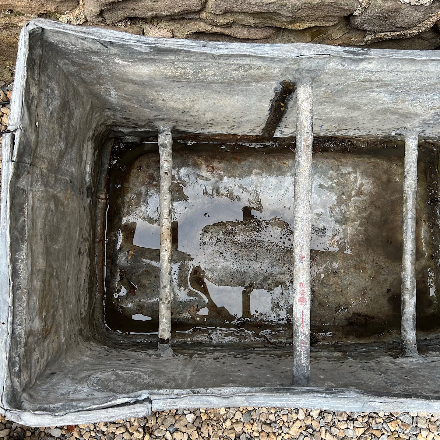 Rare Queen Anne Lead Cistern with Cherubs 1711